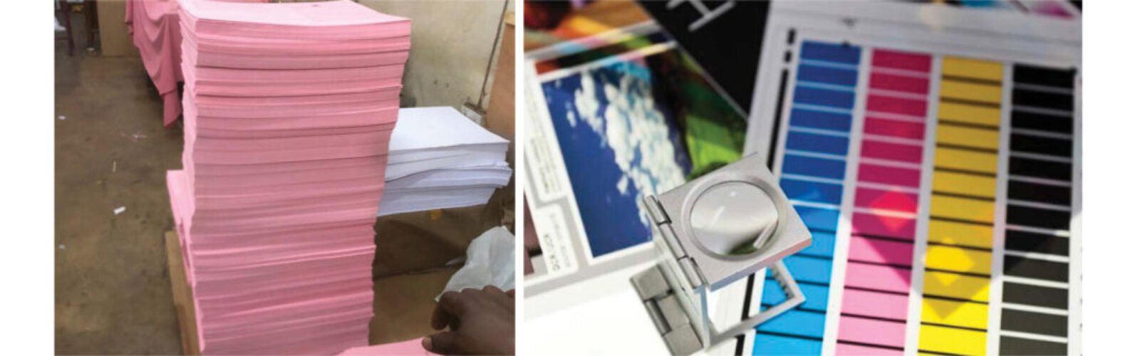 paper GSM in Uganda comparison chart showing thickness and weight differences