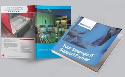 professional typography example of printed report